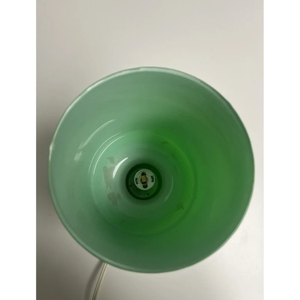 Ikea Lykta Kelly Green Glass Table Lamp Mushroom Vintage Dark Green‎ Y2K WORKS